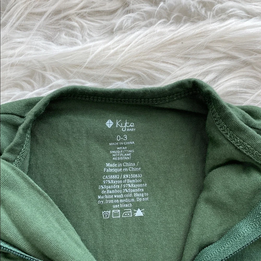 Kyte BABY | Olive Green Zippered Footie